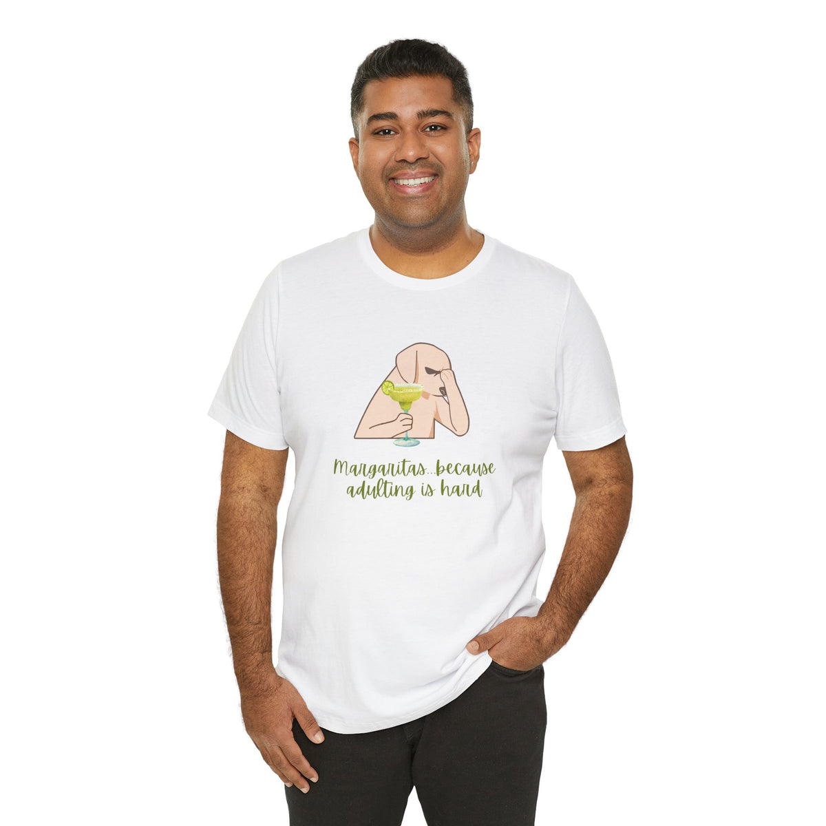 Margaritas...Because Adulting Is Hard | Unisex Jersey T-Shirt