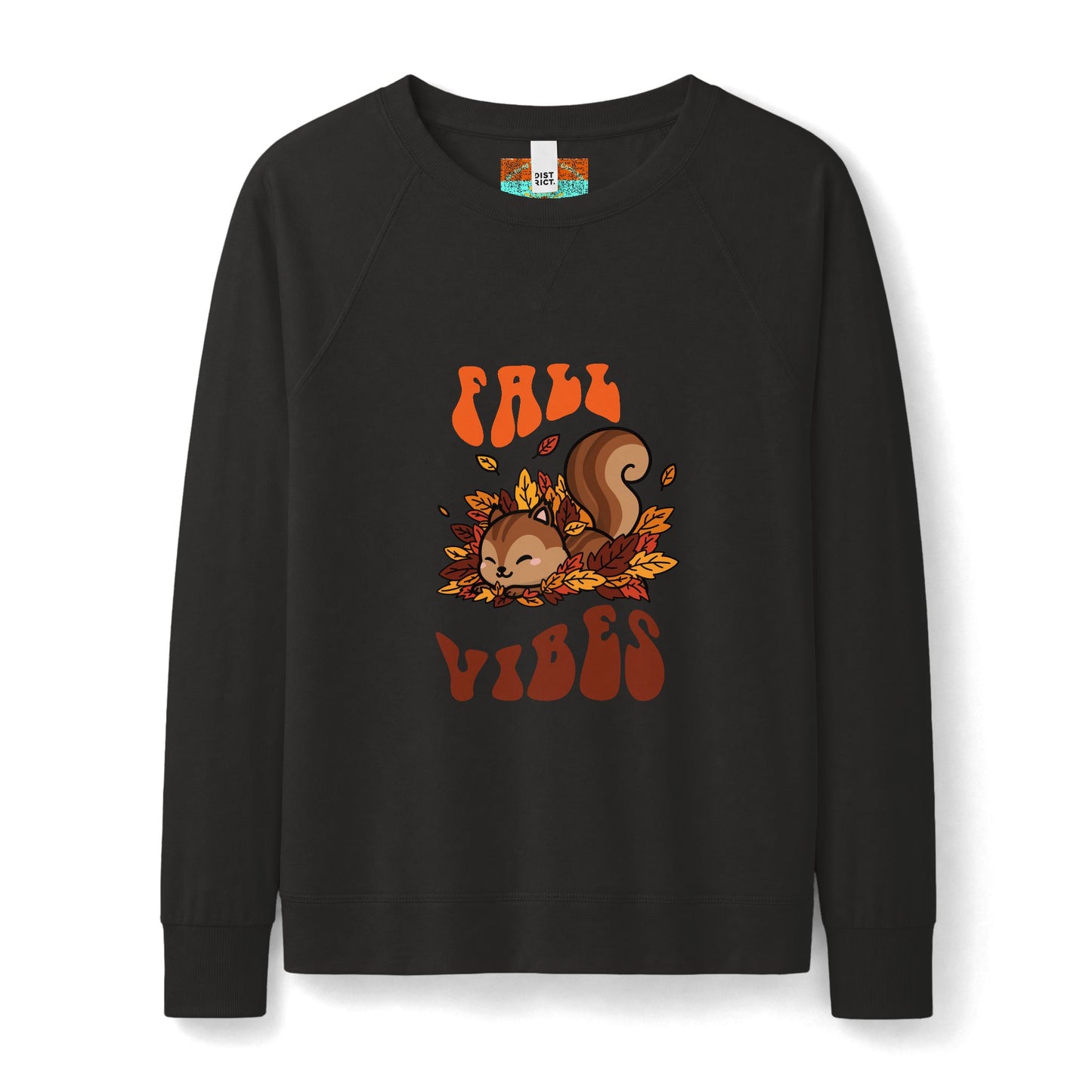 Fall Vibes Squirrel Sweatshirt — Women's Cozy Autumn Crewneck