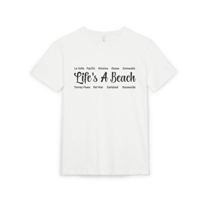 Life’s A Beach – San Diego Unisex Sueded T-Shirt | Beach Lover Tee