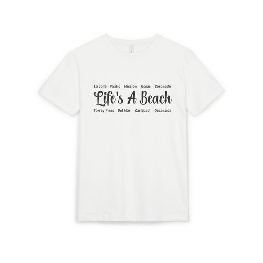 Life’s A Beach – San Diego Unisex Sueded T-Shirt | Beach Lover Tee