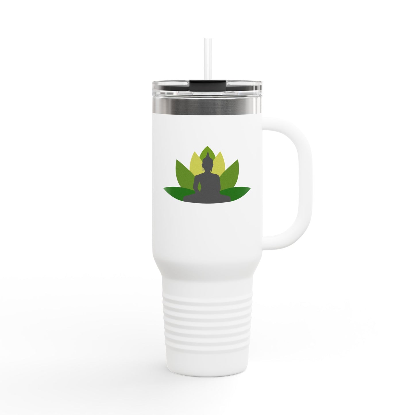 Buddha Lotus 40 oz Insulated Travel Tumbler | Verde | Meditation & Yoga Drinkware