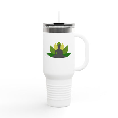 Buddha Lotus 40 oz Insulated Travel Tumbler | Verde | Meditation & Yoga Drinkware