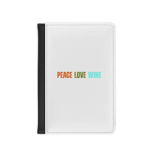Peace Love Wine Passport Cover