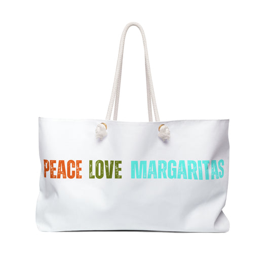 Peace Love Margaritas Canvas Weekender Bag