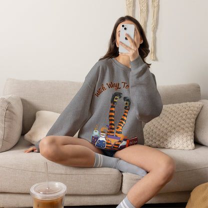 Witch Way To The Boos? Crewneck Sweatshirt