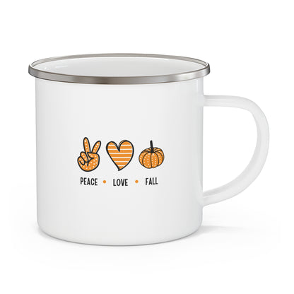Peace Love Fall  Enamel Camping Mug