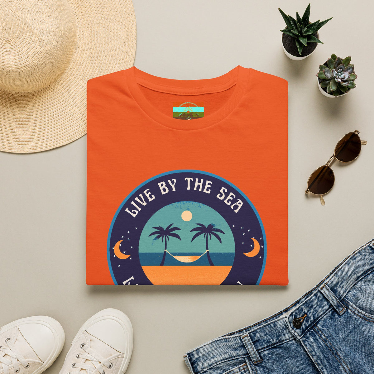 Live By The Sea Love By The Moon | Unisex Soft-style T-Shirt