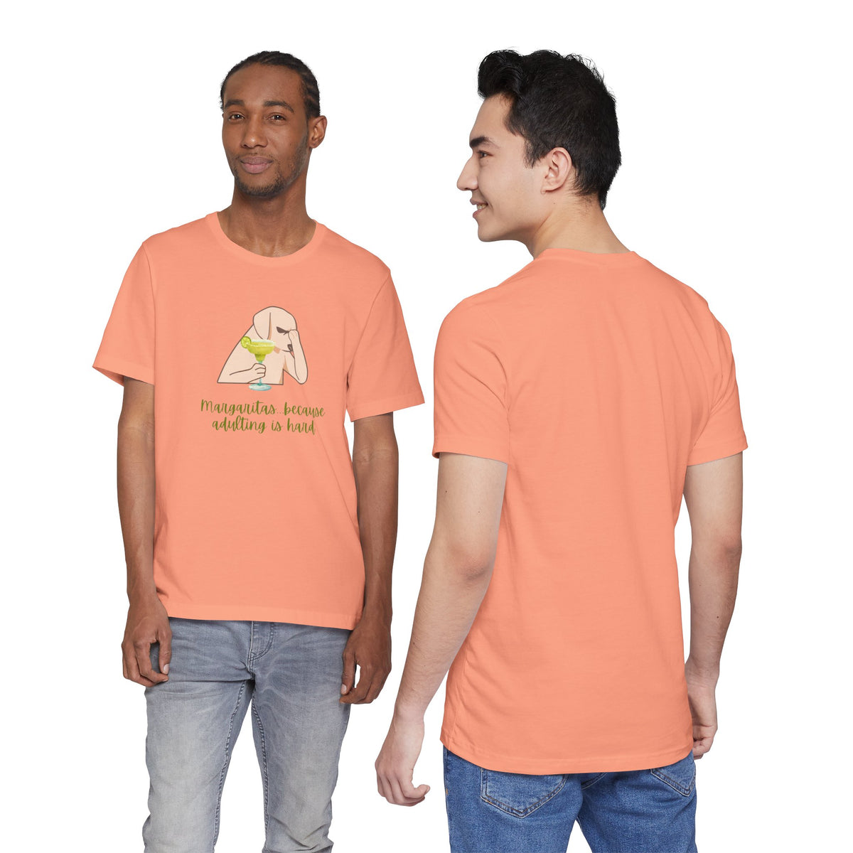 Margaritas...Because Adulting Is Hard | Unisex Jersey T-Shirt