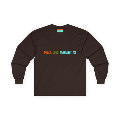 Peace Love Margaritas Ultra Cotton Long Sleeve Tee
