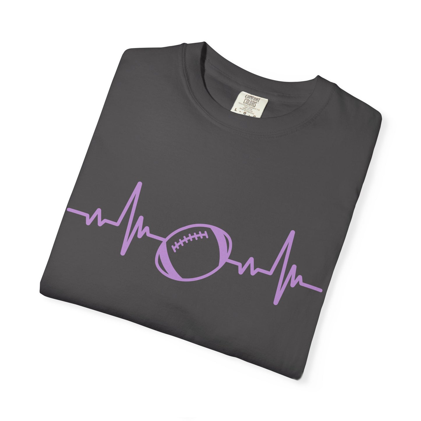 Football Heartbeat Graphic Tee | Soft Cotton T-Shirt for Football Fans