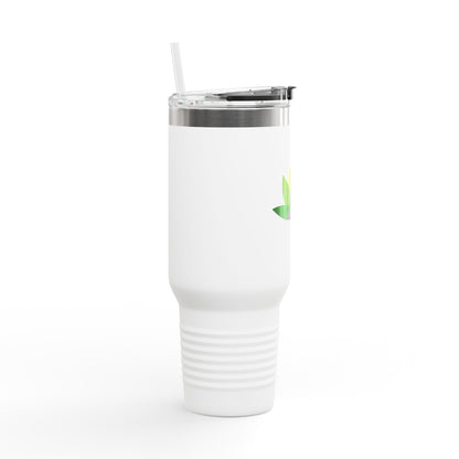 Buddha Lotus 40 oz Insulated Travel Tumbler | Verde | Meditation & Yoga Drinkware