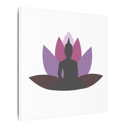 Buddha Lotus Canvas Print | Mauve | Meditation & Yoga Wall Art