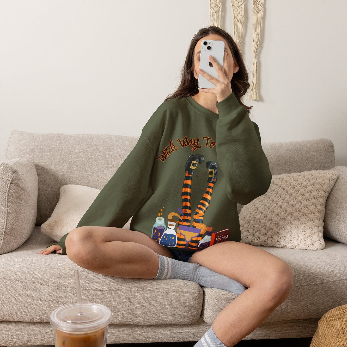 Witch Way To The Boos? Crewneck Sweatshirt