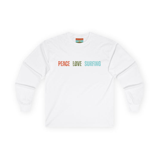 Peace Love Surfing Ultra Cotton Long Sleeve Tee