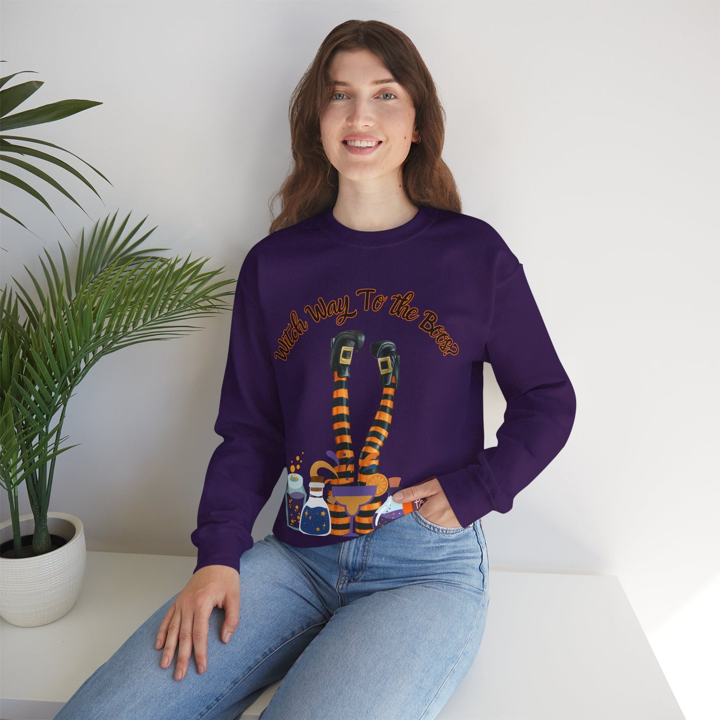 Witch Way To The Boos? Crewneck Sweatshirt
