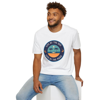 Live By The Sea Love By The Moon | Unisex Soft-style T-Shirt