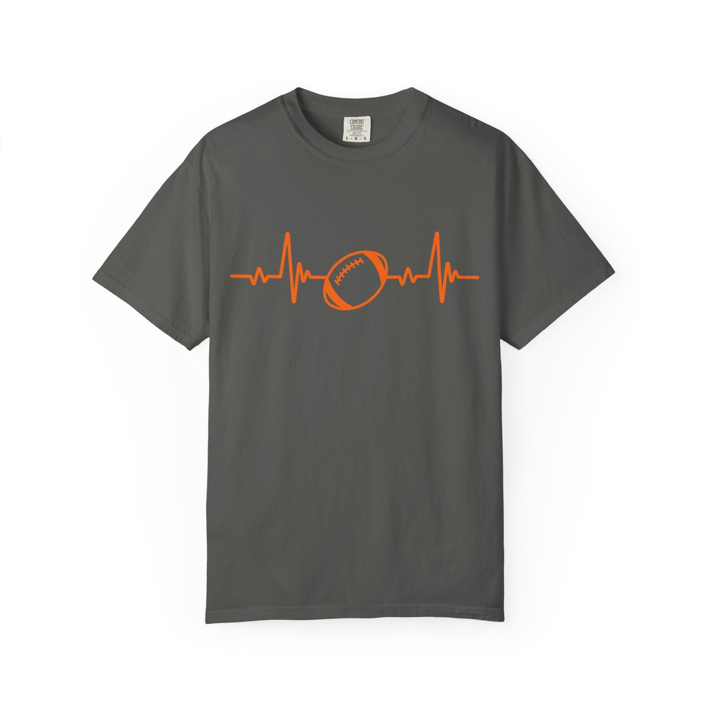 Football Heartbeat Graphic Tee | Soft Cotton T-Shirt for Football Fans