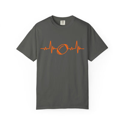 Football Heartbeat Graphic Tee | Soft Cotton T-Shirt for Football Fans