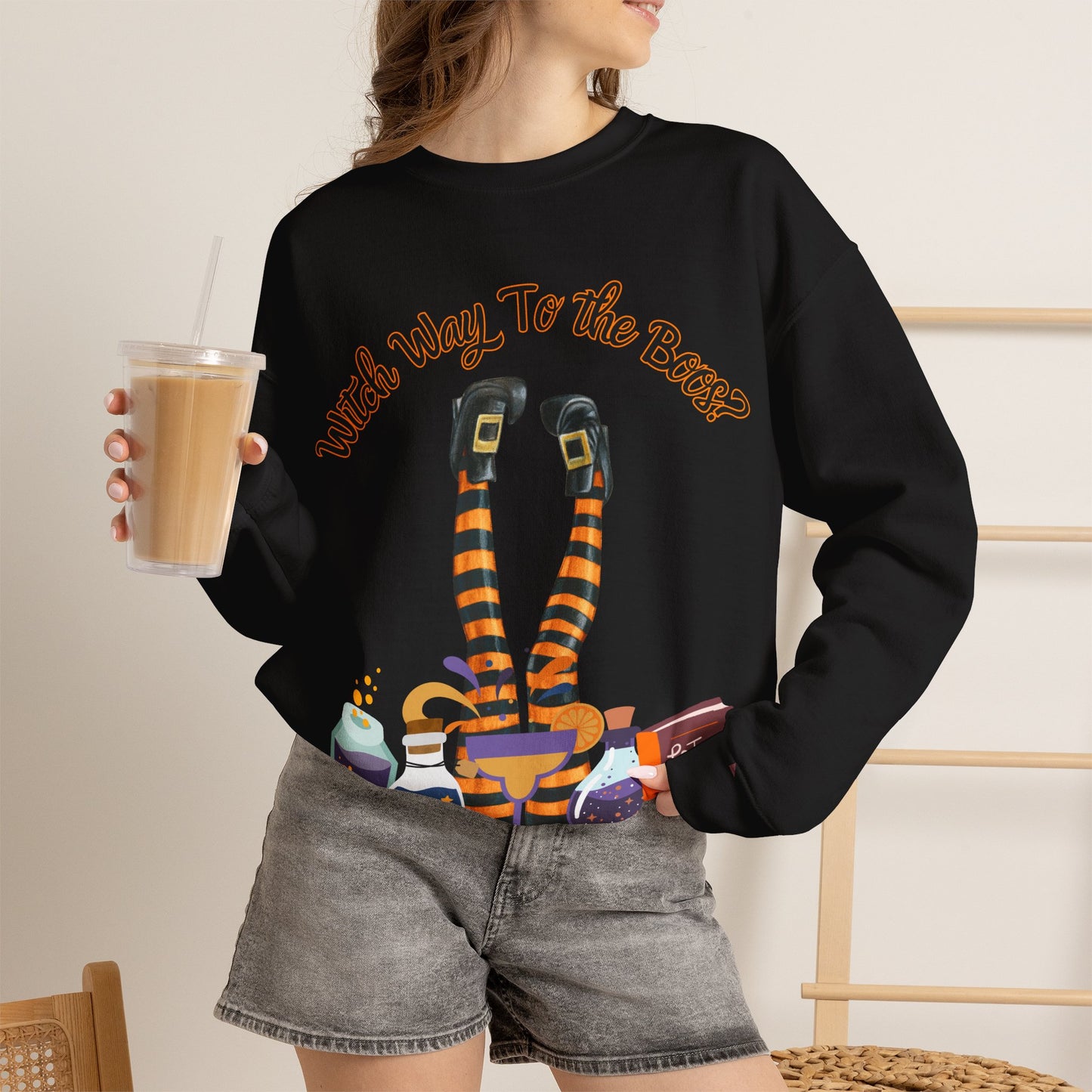 Witch Way To The Boos? Crewneck Sweatshirt
