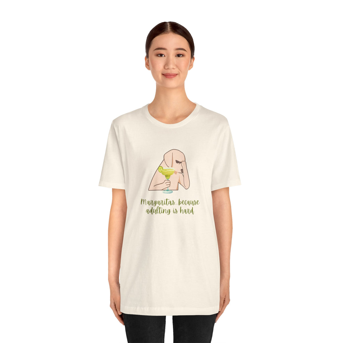 Margaritas...Because Adulting Is Hard | Unisex Jersey T-Shirt