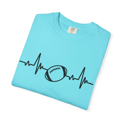 Football Heartbeat Graphic Tee | Soft Cotton T-Shirt for Football Fans