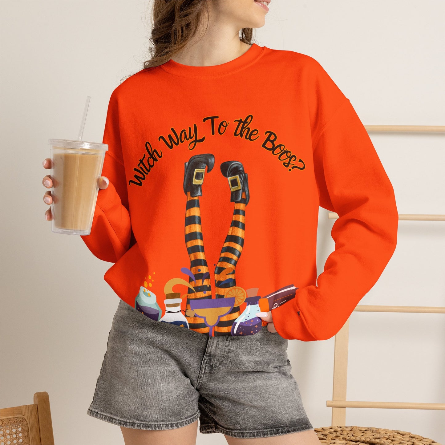 Witch Way To The Boos? Crewneck Sweatshirt