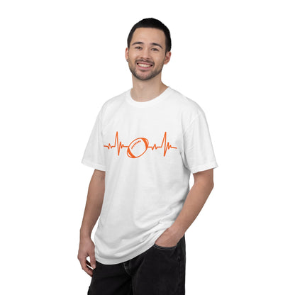 Football Heartbeat Graphic Tee | Soft Cotton T-Shirt for Football Fans