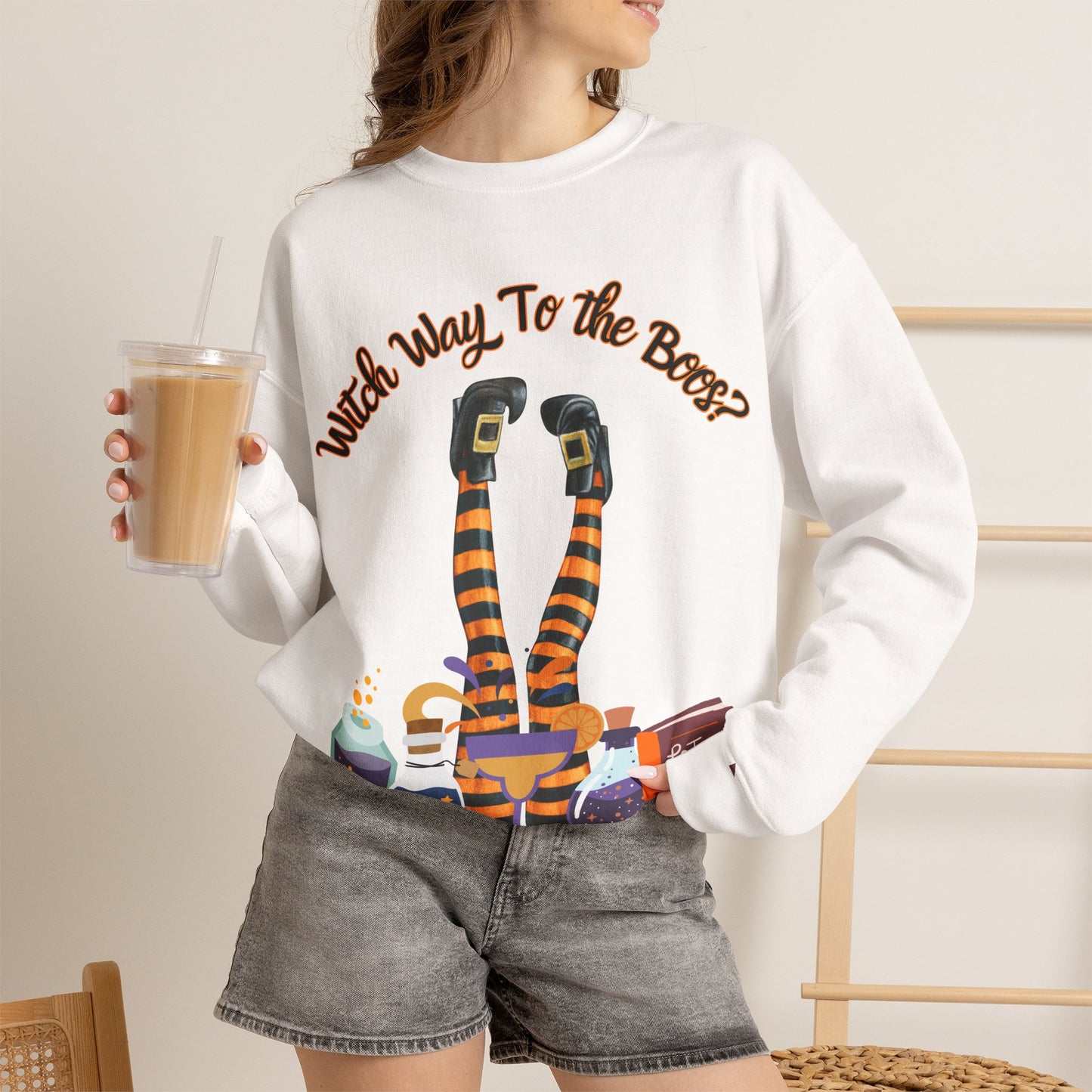 Witch Way To The Boos? Crewneck Sweatshirt