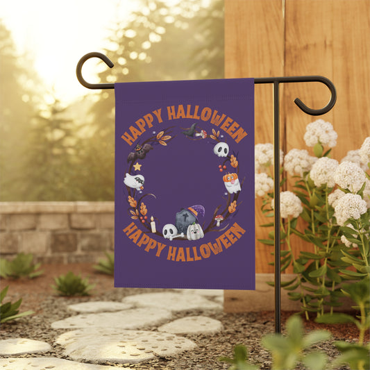 Happy Halloween Wreath Garden & House Banner