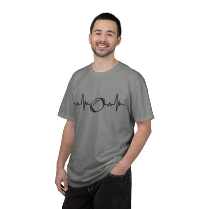 Football Heartbeat Graphic Tee | Soft Cotton T-Shirt for Football Fans