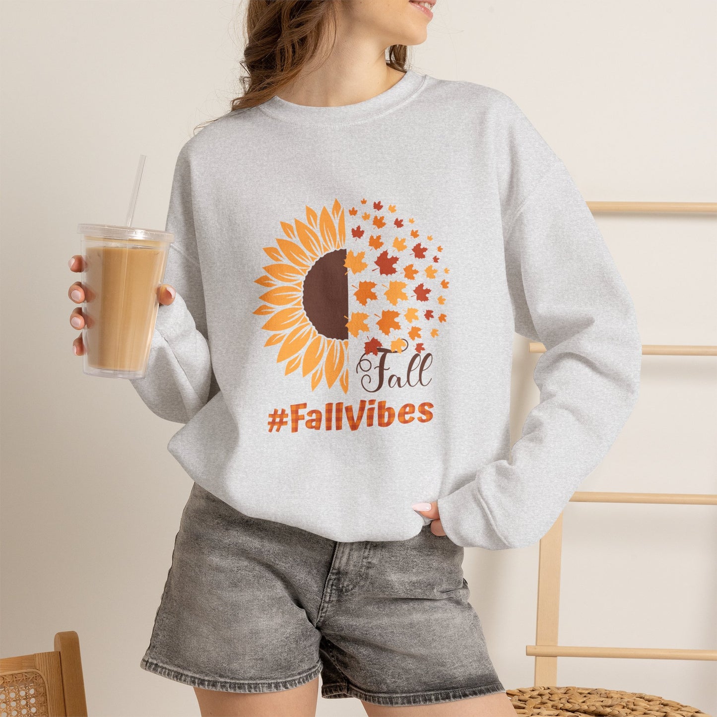 #FallVibes Unisex Heavy Blend Crewneck Sweatshirt