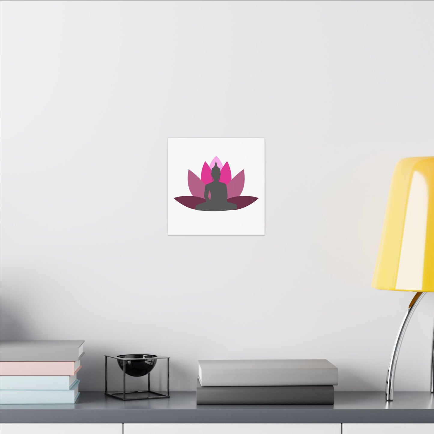 Buddha Lotus Canvas Print | Cerise | Meditation & Yoga Wall Art