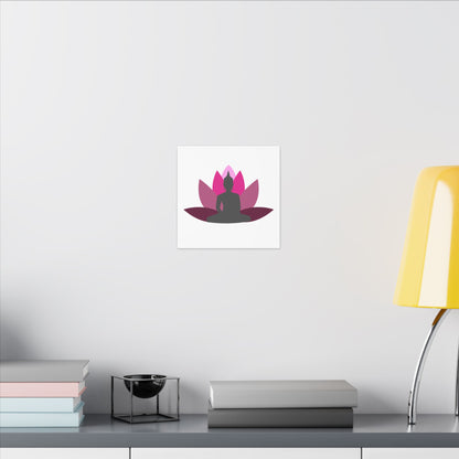 Buddha Lotus Canvas Print | Cerise | Meditation & Yoga Wall Art