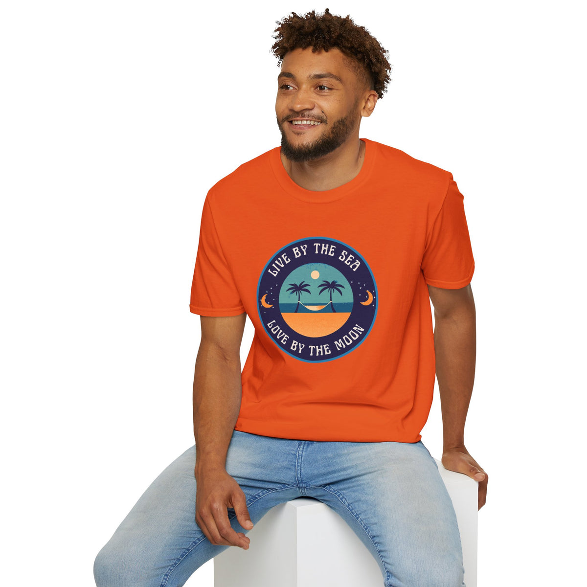 Live By The Sea Love By The Moon | Unisex Soft-style T-Shirt
