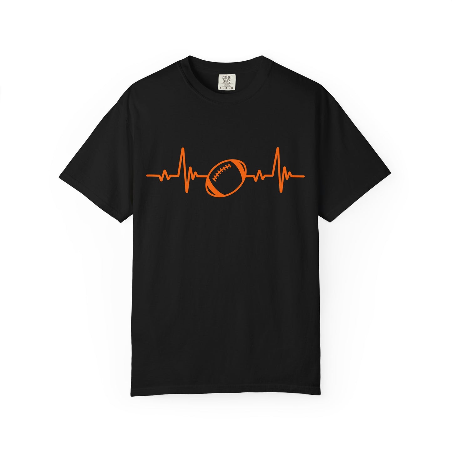 Football Heartbeat Graphic Tee | Soft Cotton T-Shirt for Football Fans