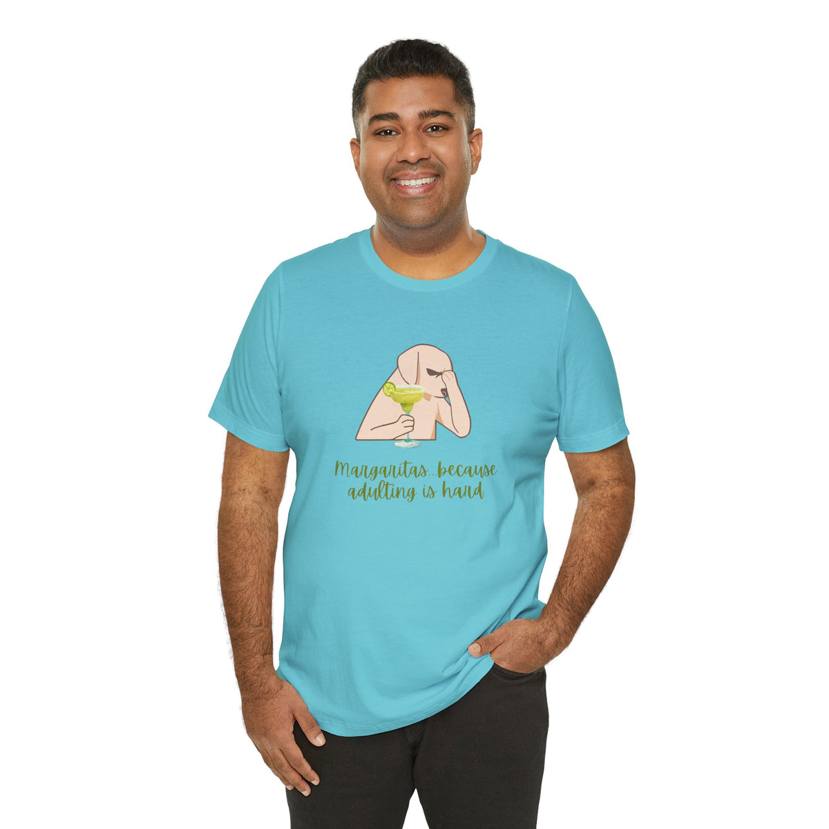 Margaritas...Because Adulting Is Hard | Unisex Jersey T-Shirt