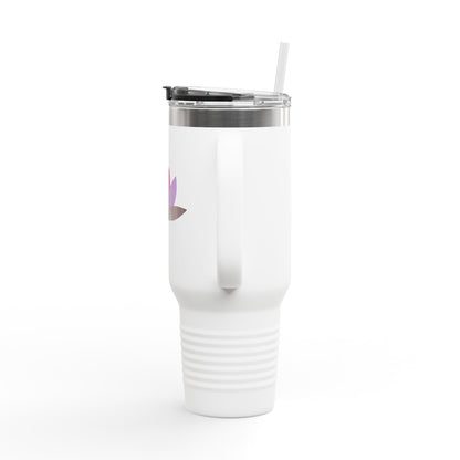 Buddha Lotus 40 oz Insulated Travel Tumbler | Mauve | Meditation & Yoga Drinkware