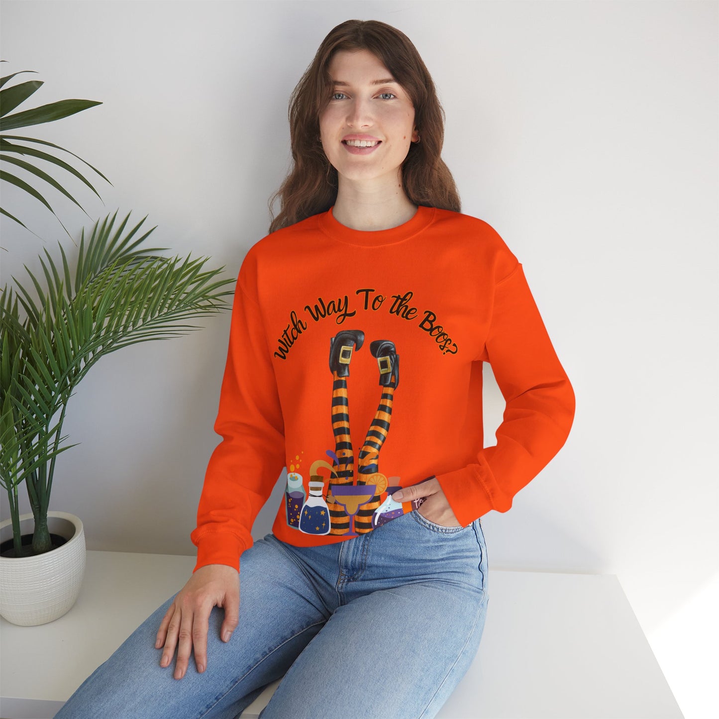 Witch Way To The Boos? Crewneck Sweatshirt