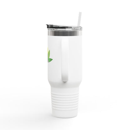 Buddha Lotus 40 oz Insulated Travel Tumbler | Verde | Meditation & Yoga Drinkware