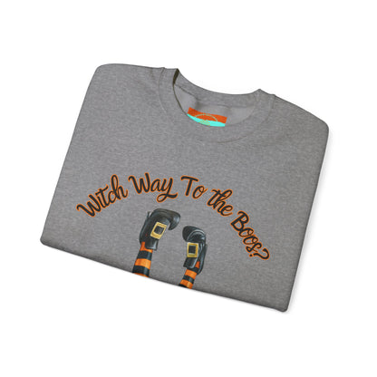 Witch Way To The Boos? Crewneck Sweatshirt