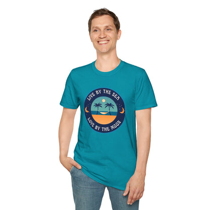 Live By The Sea Love By The Moon | Unisex Soft-style T-Shirt