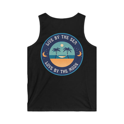 Live By The Sea Love By The Moon  Men's Softstyle Tank Top
