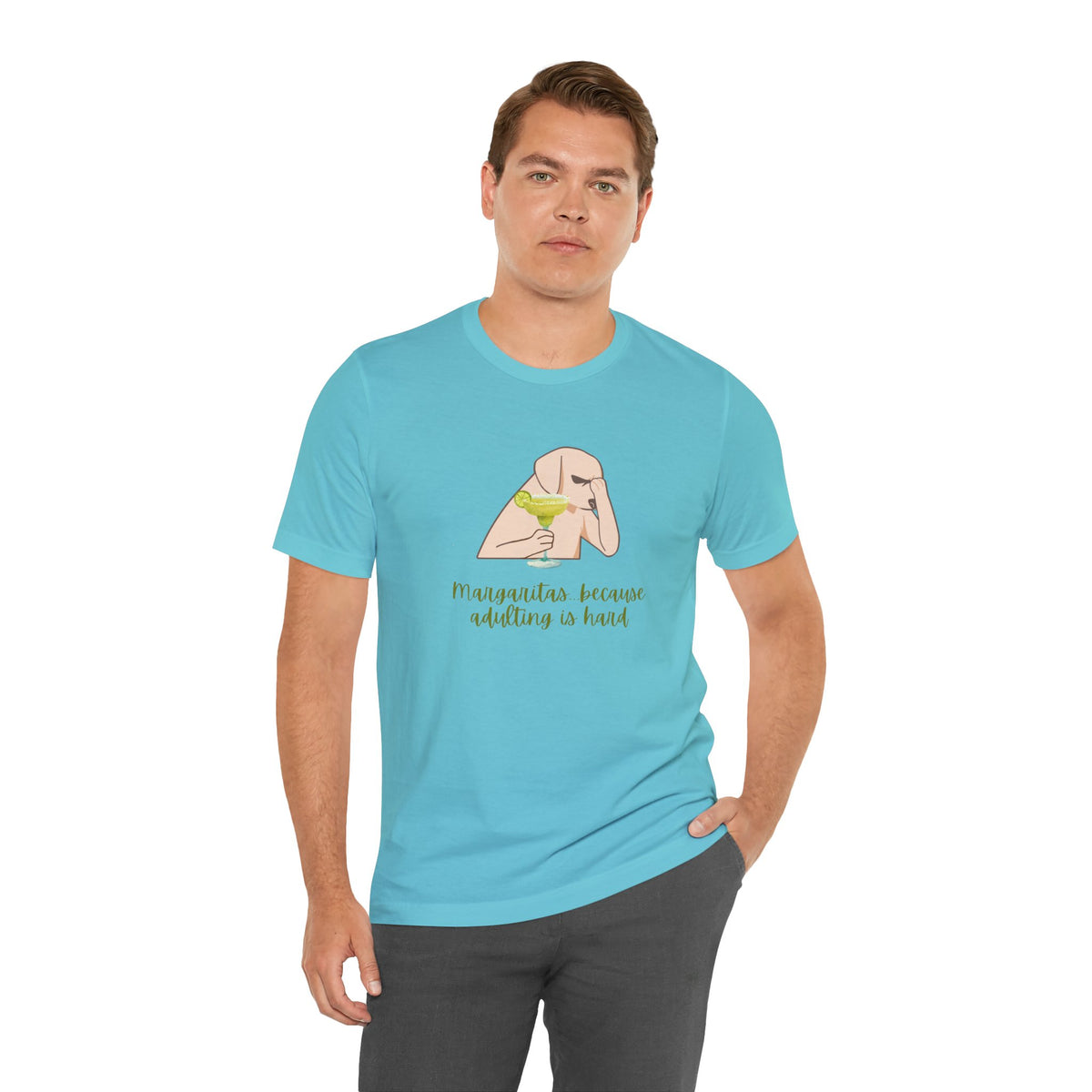 Margaritas...Because Adulting Is Hard | Unisex Jersey T-Shirt