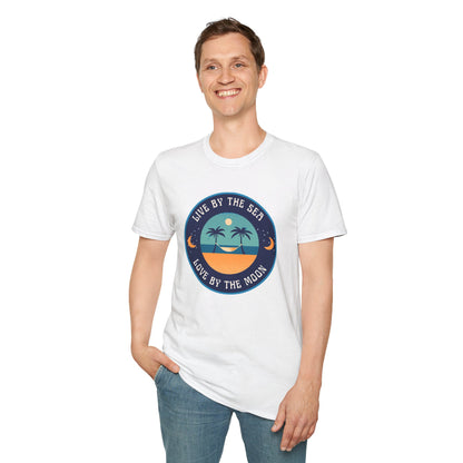Live By The Sea Love By The Moon | Unisex Soft-style T-Shirt