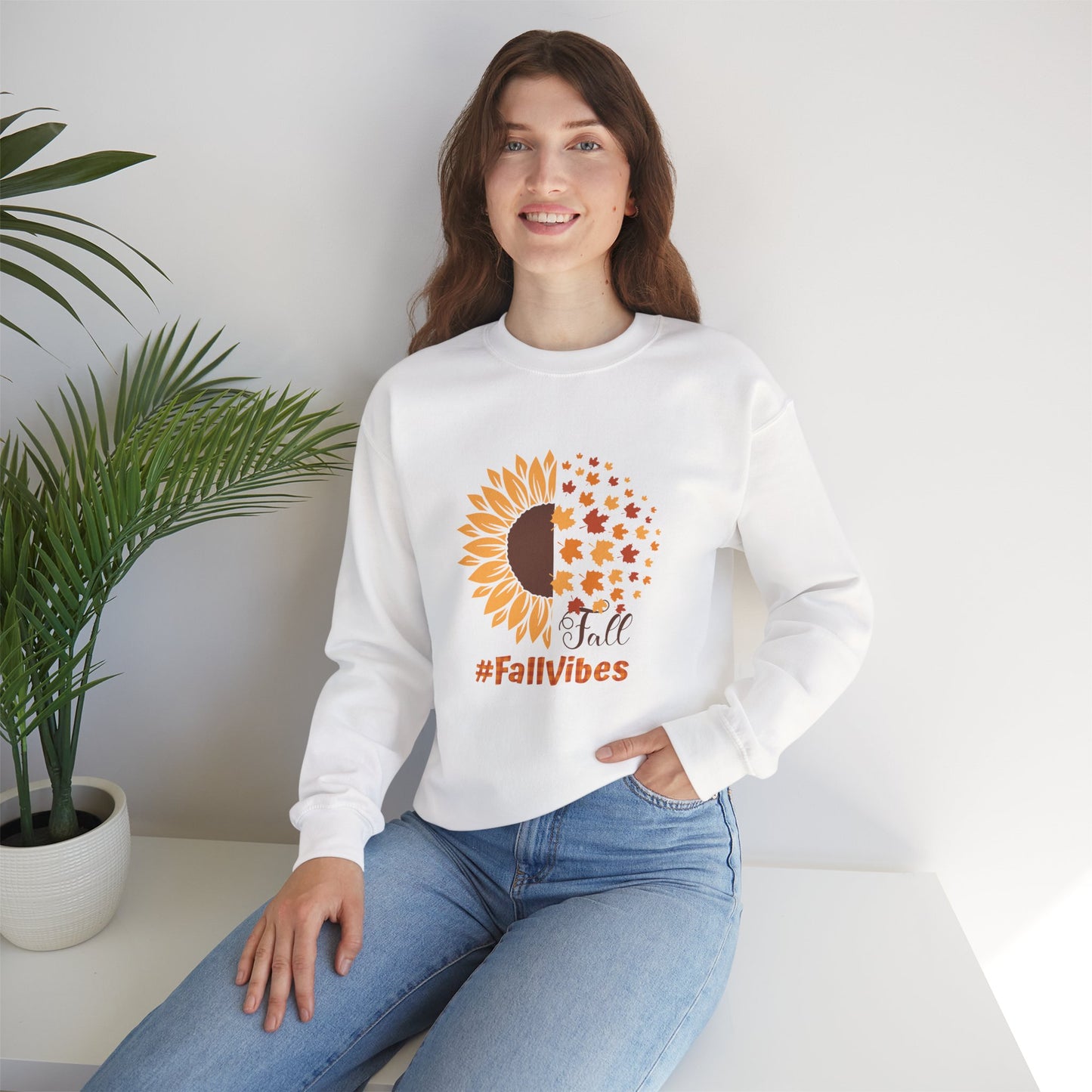 #FallVibes Unisex Heavy Blend Crewneck Sweatshirt