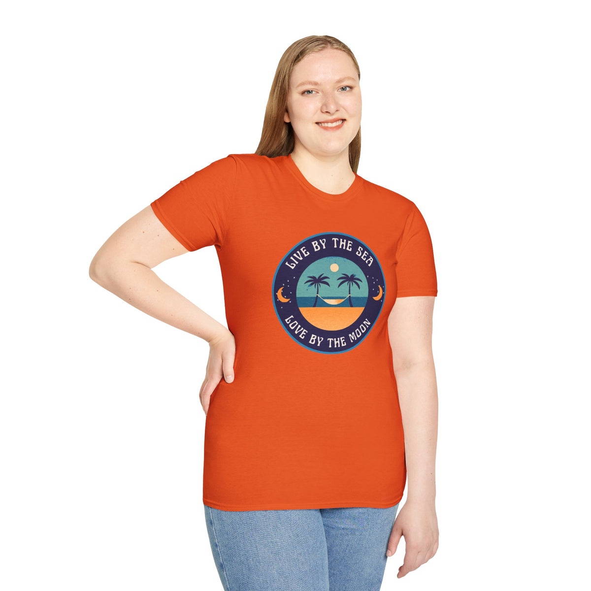 Live By The Sea Love By The Moon | Unisex Soft-style T-Shirt