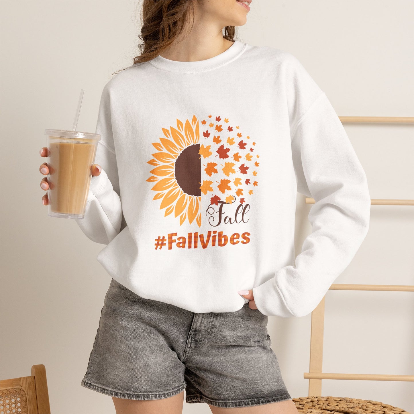 #FallVibes Unisex Heavy Blend Crewneck Sweatshirt