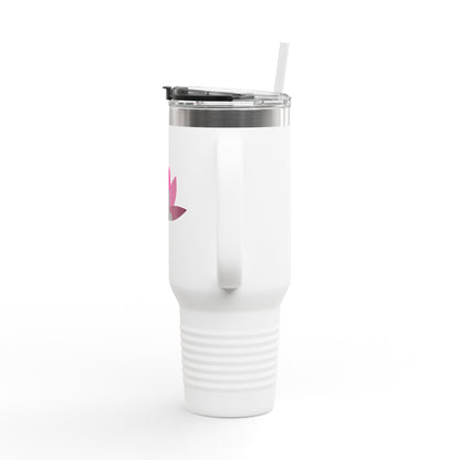 Buddha Lotus 40 oz Insulated Travel Tumbler | Cerise | Meditation & Yoga Drinkware
