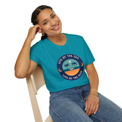 Live By The Sea Love By The Moon | Unisex Soft-style T-Shirt