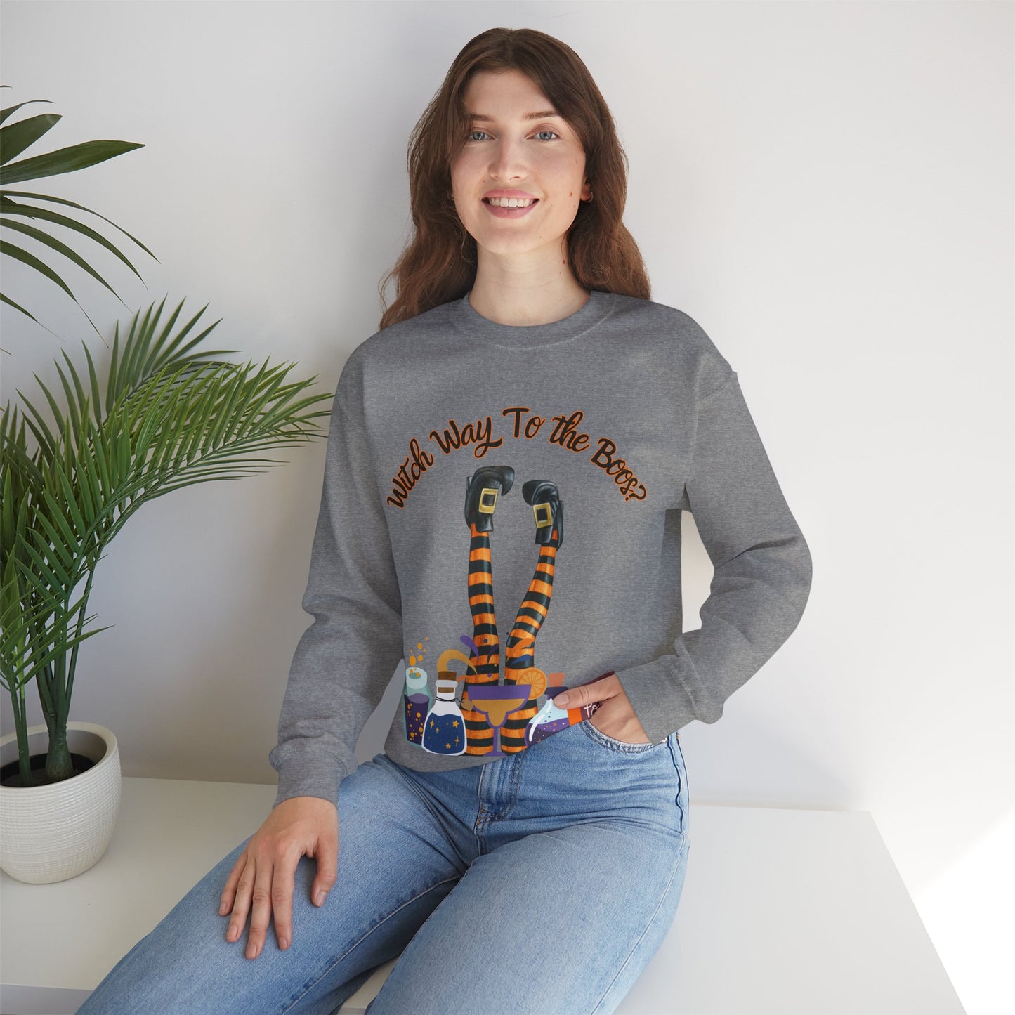 Witch Way To The Boos? Crewneck Sweatshirt